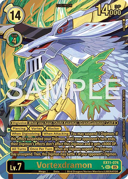Vortexdramon [EX11-074] (Rare Pull) [Dawn of Liberator] | Game Grid - Logan