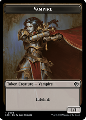 Vampire (0006) // Vampire Demon Double-Sided Token [The Lost Caverns of Ixalan Commander Tokens] | Game Grid - Logan