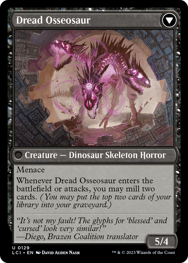 Visage of Dread // Dread Osseosaur [The Lost Caverns of Ixalan] | Game Grid - Logan