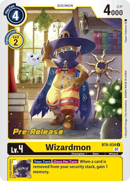 Wizardmon [BT6-034] [Double Diamond Pre-Release Cards] | Game Grid - Logan