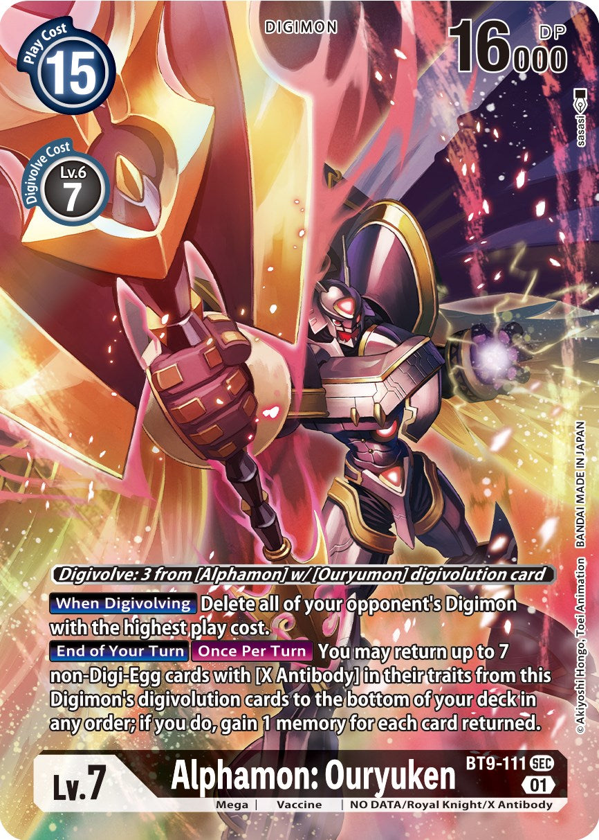 Alphamon: Ouryuken [BT9-111] (Alternate Art) [X Record] | Game Grid - Logan