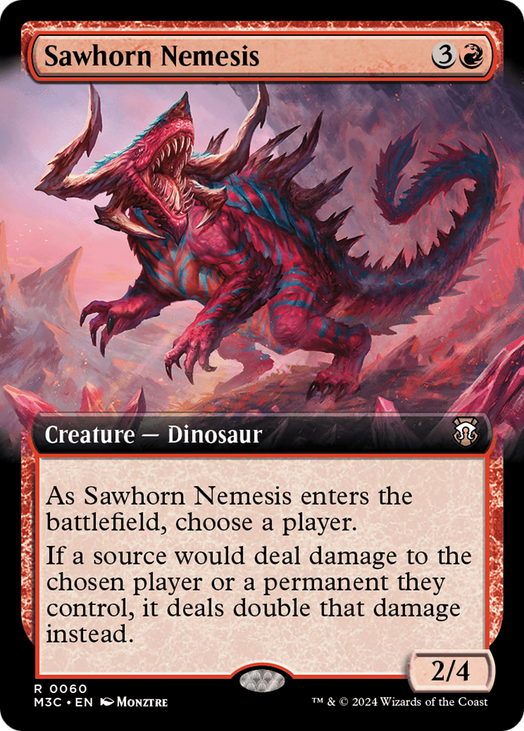 Sawhorn Nemesis (Extended Art) [Modern Horizons 3 Commander] | Game Grid - Logan