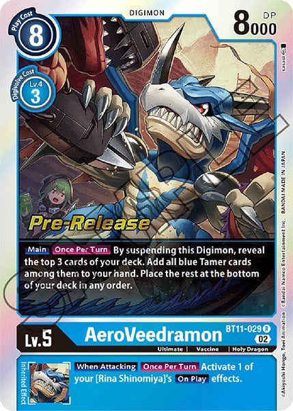 AeroVeedramon [BT11-029] [Dimensional Phase Pre-Release Promos] | Game Grid - Logan