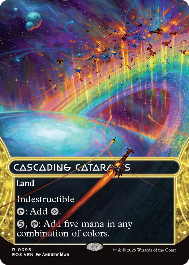 Cascading Cataracts (0095) (Borderless) (Galaxy Foil) [Edge of Eternities: Stellar Sights] | Game Grid - Logan