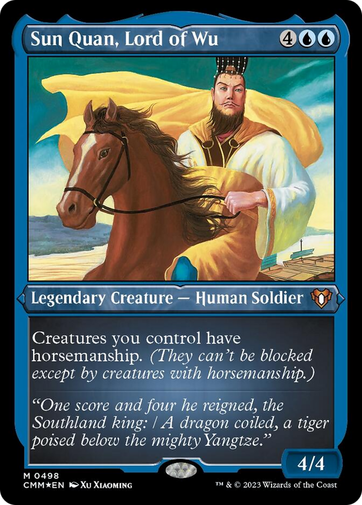Sun Quan, Lord of Wu (Foil Etched) [Commander Masters] | Game Grid - Logan