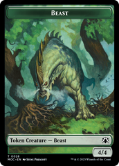 Thopter // Beast Double-Sided Token [March of the Machine Commander Tokens] | Game Grid - Logan