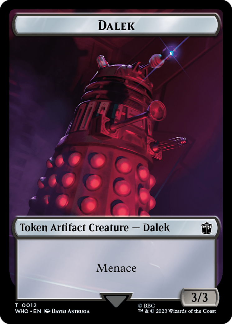 Dalek // Food (0025) Double-Sided Token [Doctor Who Tokens] | Game Grid - Logan