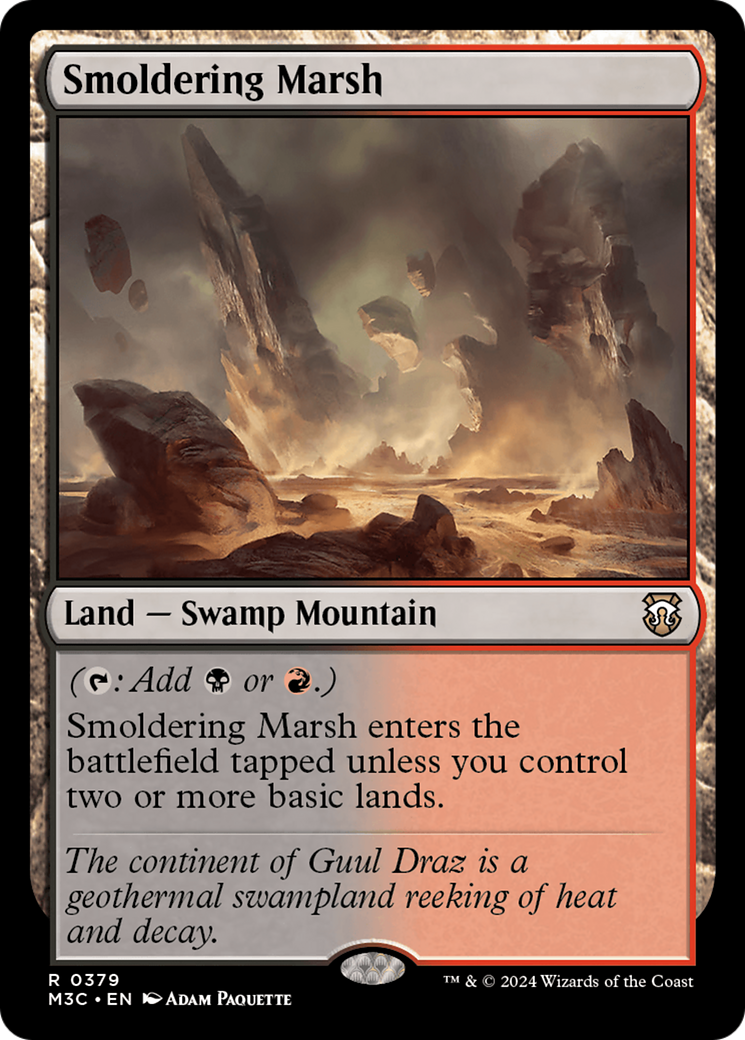 Smoldering Marsh (Ripple Foil) [Modern Horizons 3 Commander] | Game Grid - Logan