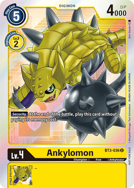 Ankylomon [BT3-036] (Buy-A-Box Promo) [Release Special Booster Ver.1.5 Promos] | Game Grid - Logan