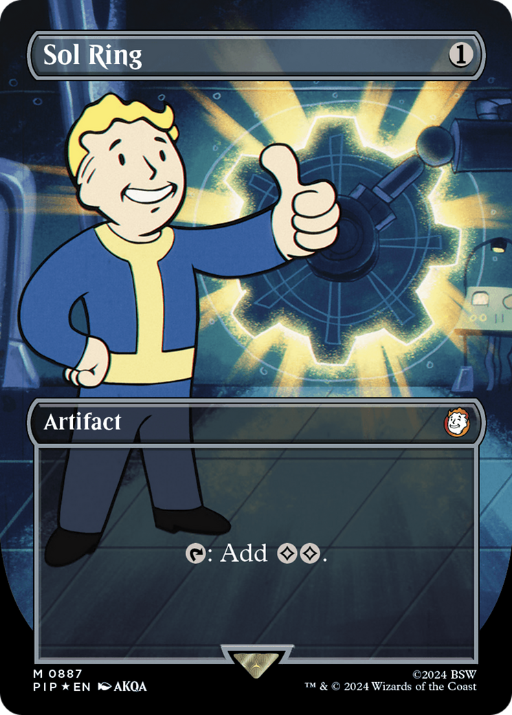 Sol Ring (Borderless) (Surge Foil) [Fallout] | Game Grid - Logan