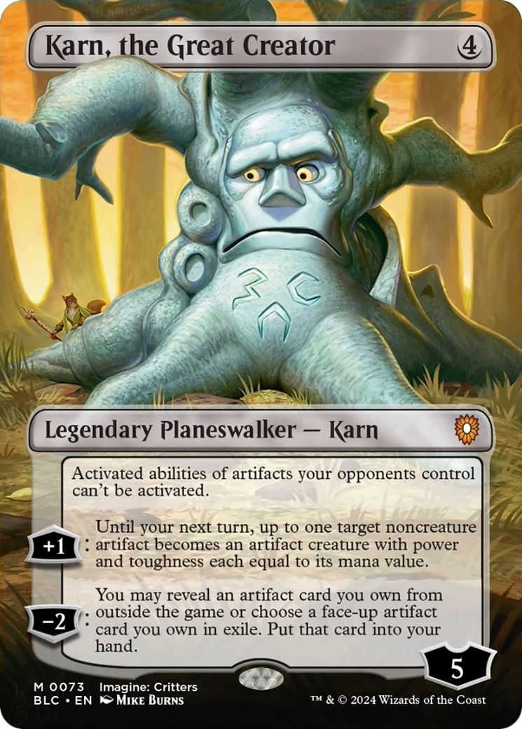 Karn, the Great Creator (Borderless) [Bloomburrow Commander] | Game Grid - Logan