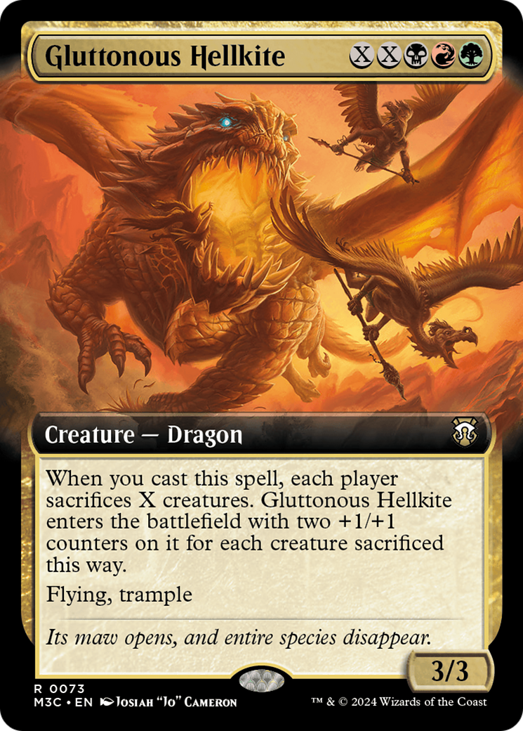 Gluttonous Hellkite (Extended Art) [Modern Horizons 3 Commander] | Game Grid - Logan
