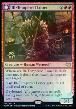Ill-Tempered Loner // Howlpack Avenger [Innistrad: Crimson Vow Prerelease Promos] | Game Grid - Logan