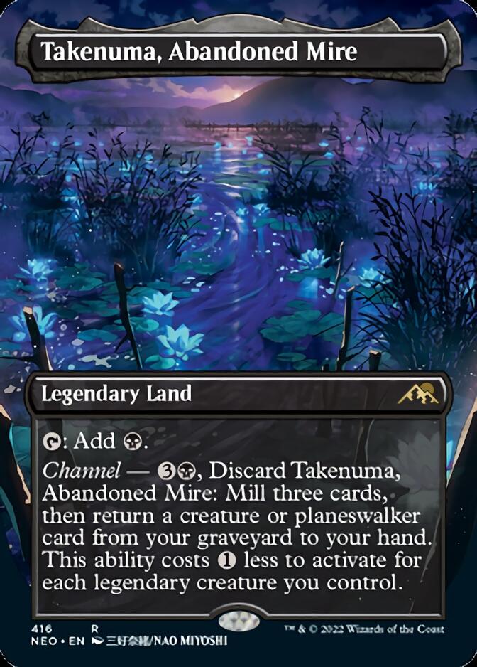 Takenuma, Abandoned Mire (Borderless Alternate Art) [Kamigawa: Neon Dynasty] | Game Grid - Logan