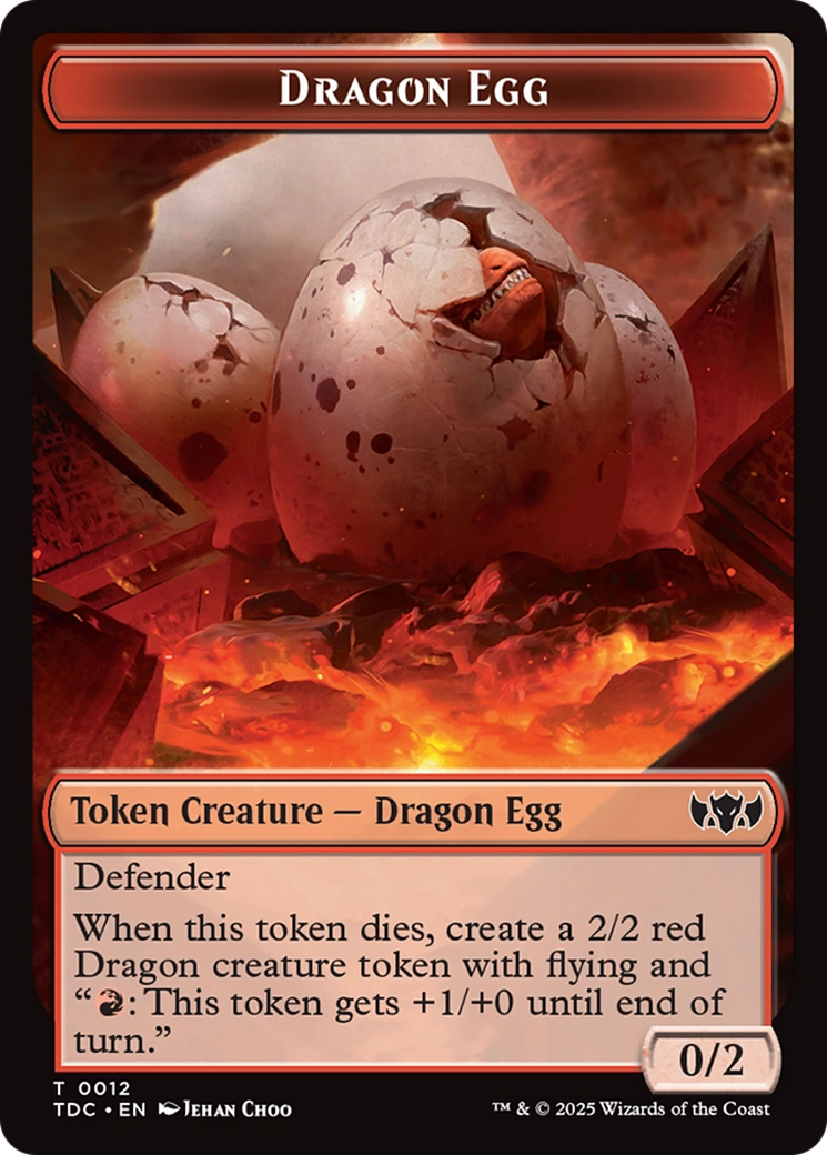 Dragon Egg // Dragon (0013) Double-Sided Token [Tarkir: Dragonstorm Commander Tokens] | Game Grid - Logan