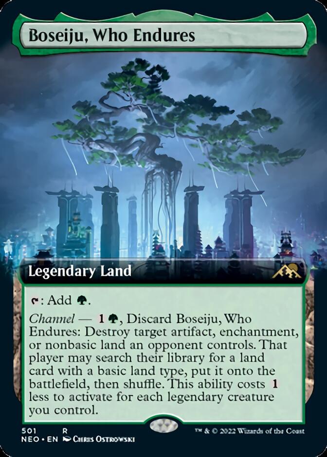 Boseiju, Who Endures (Extended Art) [Kamigawa: Neon Dynasty] | Game Grid - Logan