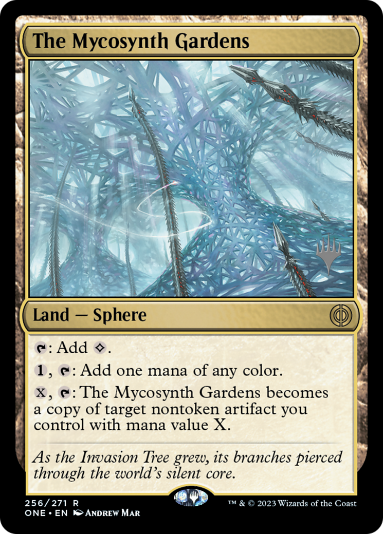 The Mycosynth Gardens (Promo Pack) [Phyrexia: All Will Be One Promos] | Game Grid - Logan