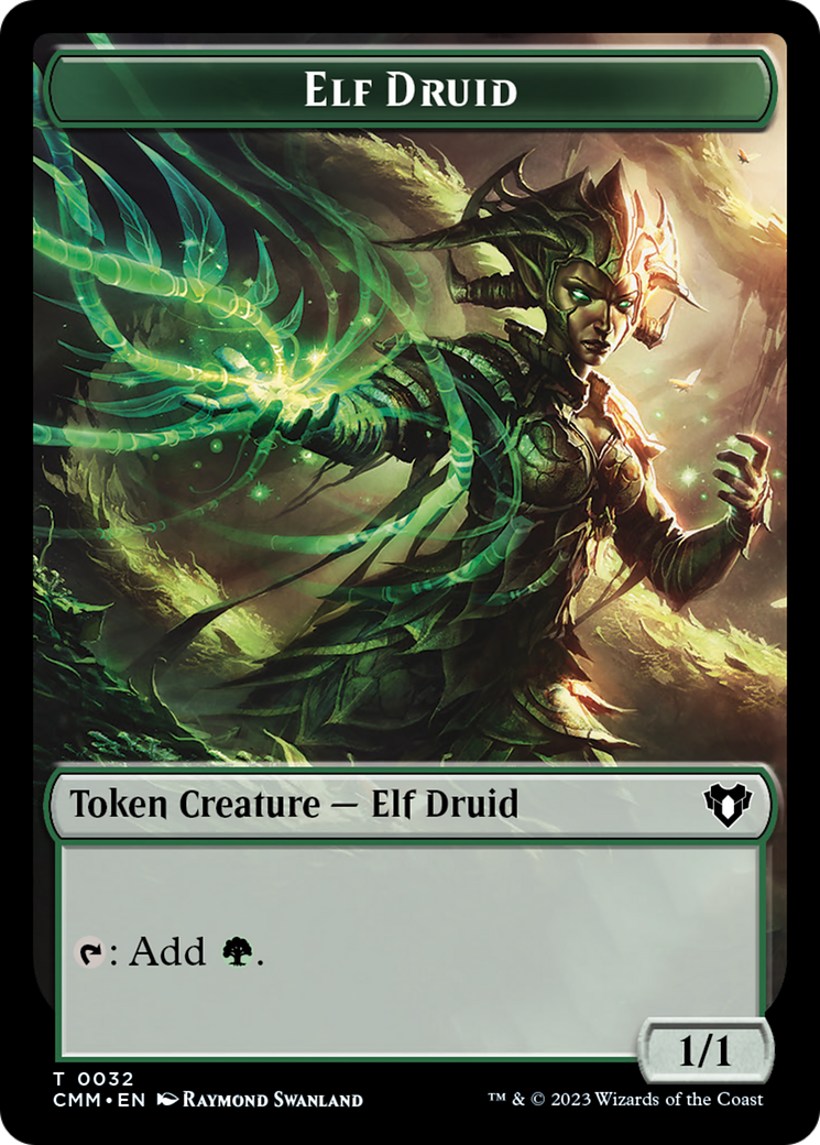 Servo // Elf Druid Double-Sided Token [Commander Masters Tokens] | Game Grid - Logan