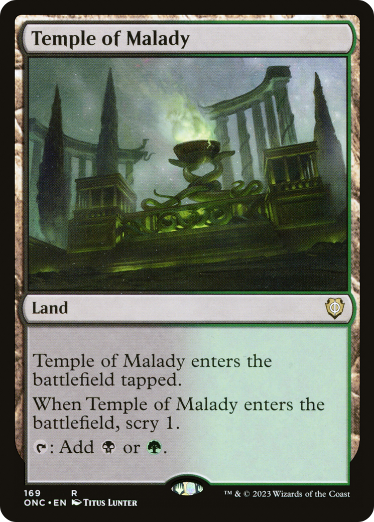 Temple of Malady [Phyrexia: All Will Be One Commander] | Game Grid - Logan