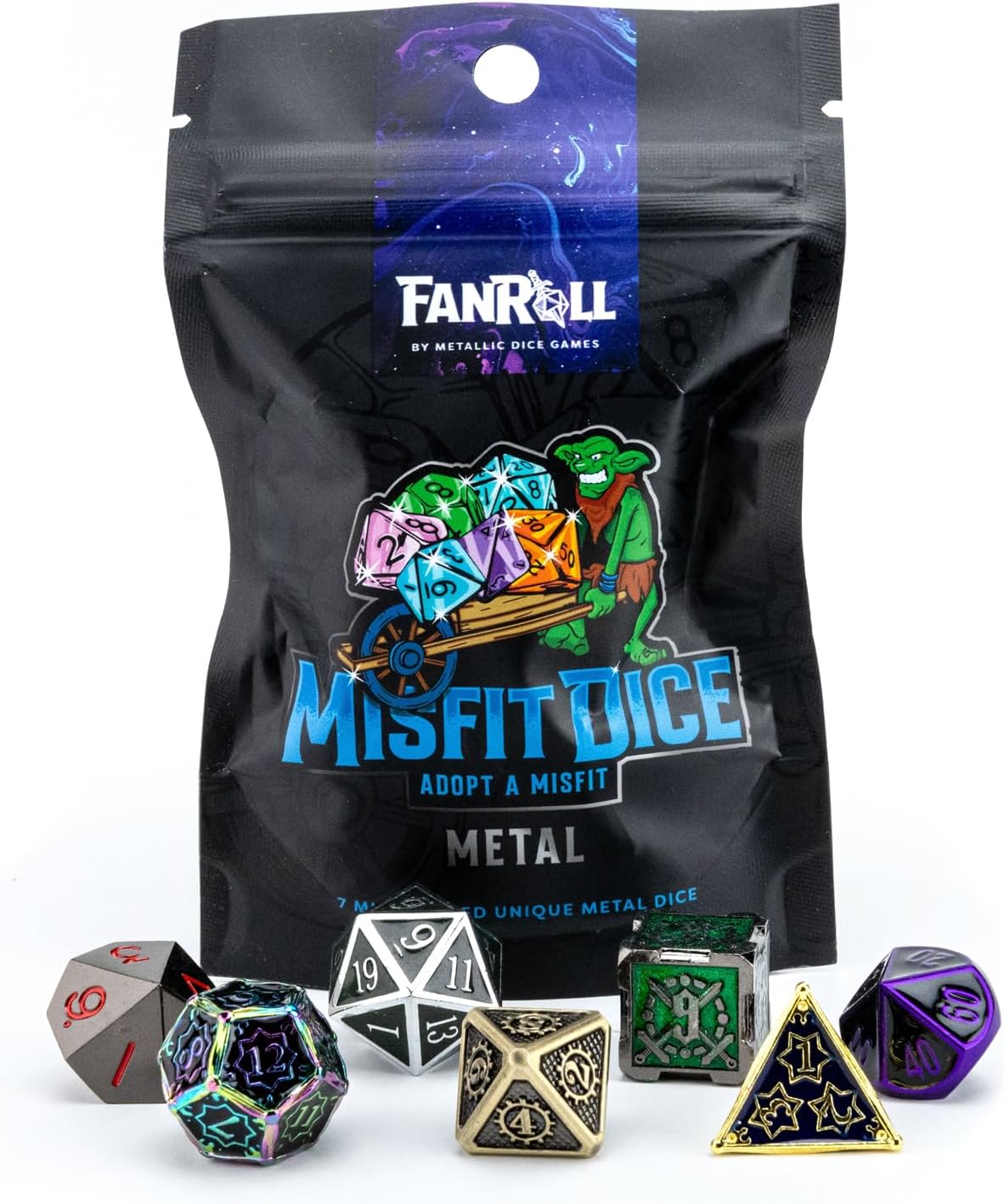Misfit Dice Set: Metal | Game Grid - Logan
