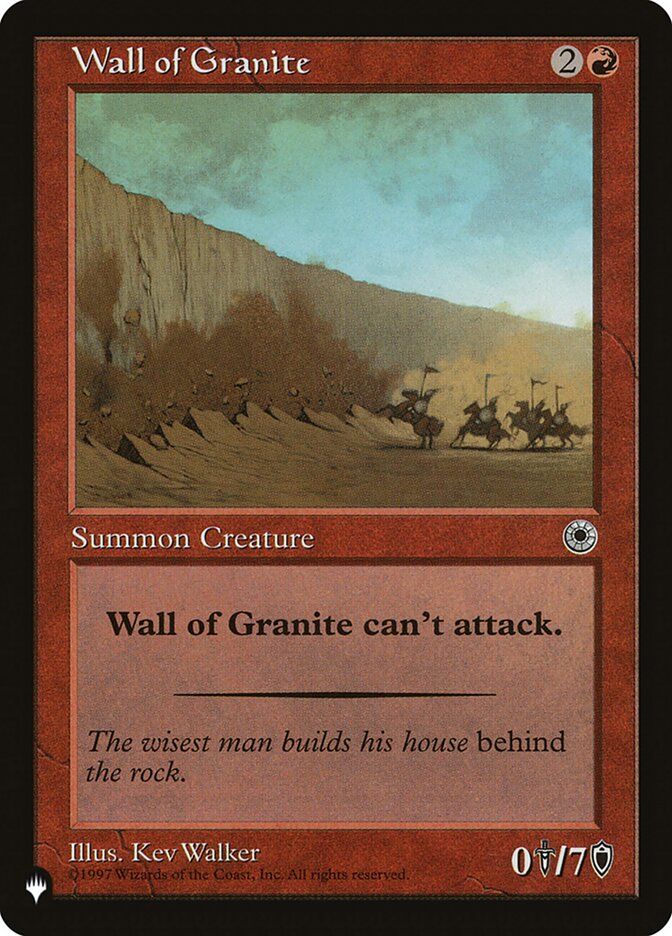 Wall of Granite [The List] | Game Grid - Logan