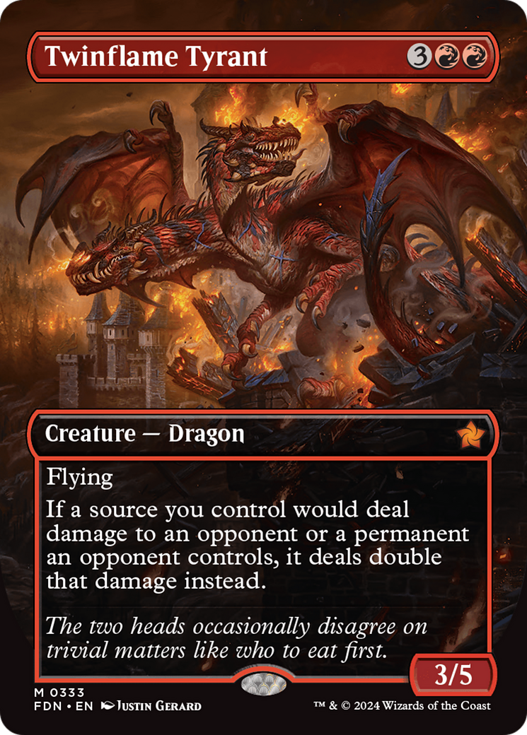 Twinflame Tyrant (Borderless) [Foundations] | Game Grid - Logan