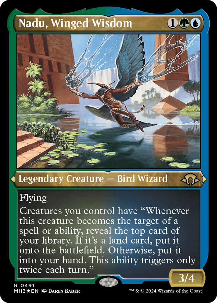 Nadu, Winged Wisdom (Foil Etched) [Modern Horizons 3] | Game Grid - Logan