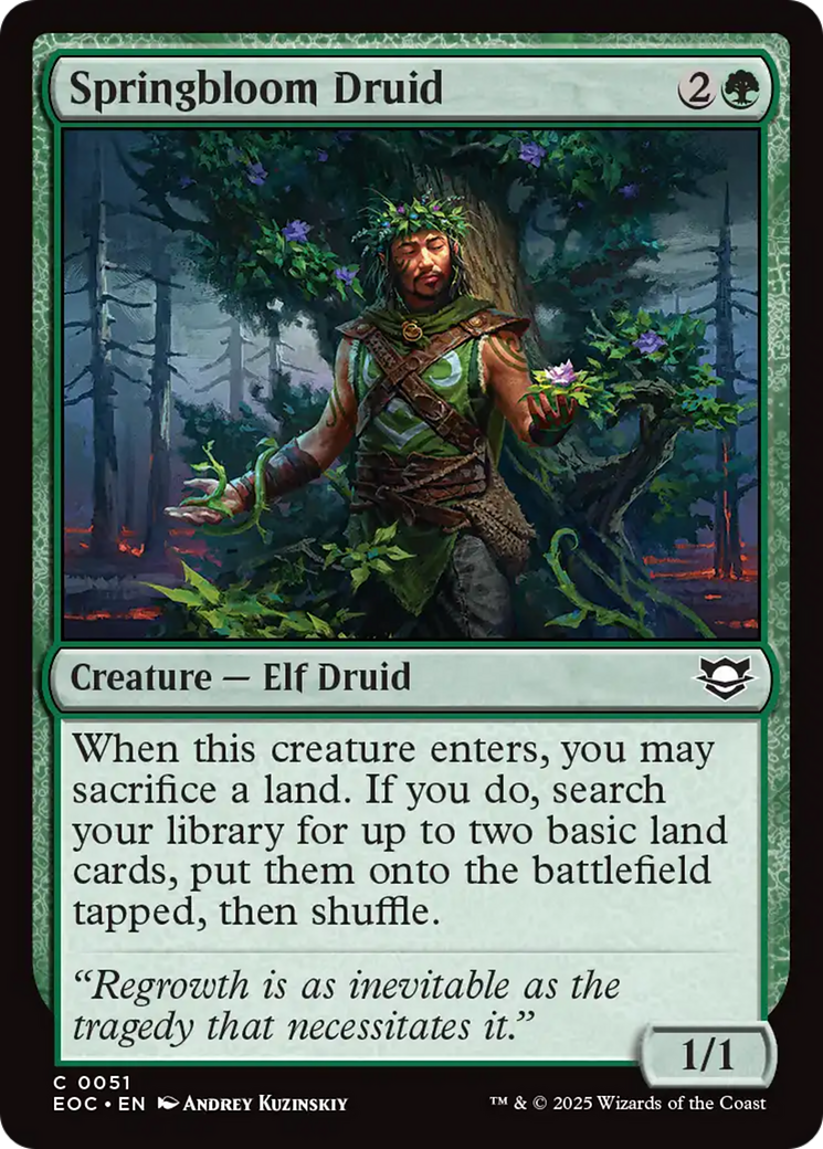 Springbloom Druid [Edge of Eternities Commander] | Game Grid - Logan