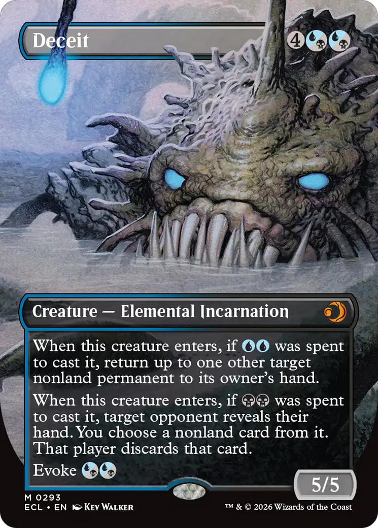 Deceit (Borderless) [Lorwyn Eclipsed] | Game Grid - Logan