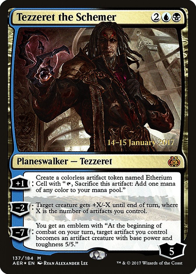 Tezzeret the Schemer [Aether Revolt Prerelease Promos] | Game Grid - Logan
