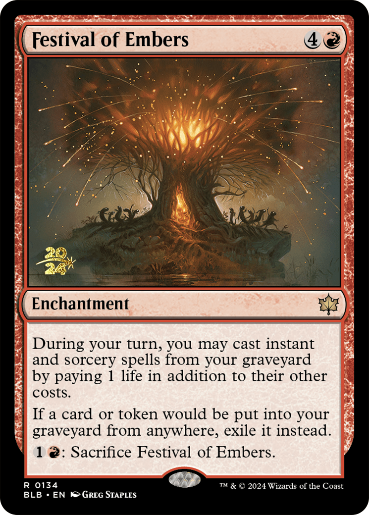 Festival of Embers [Bloomburrow Prerelease Promos] | Game Grid - Logan