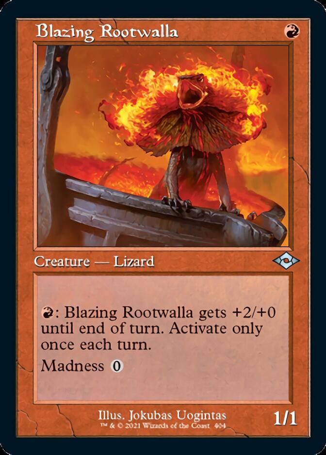 Blazing Rootwalla (Retro Foil Etched) [Modern Horizons 2] | Game Grid - Logan