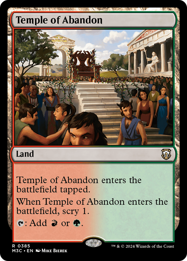 Temple of Abandon (Ripple Foil) [Modern Horizons 3 Commander] | Game Grid - Logan