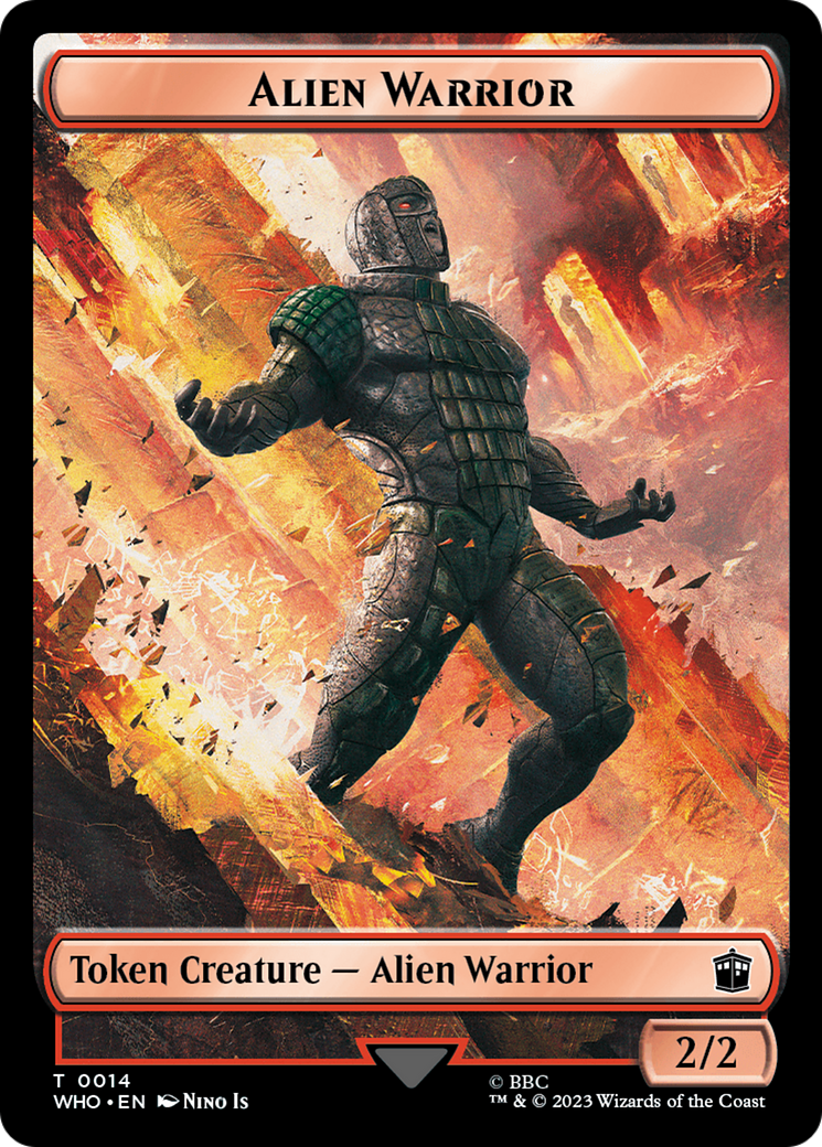 Alien Angel // Alien Warrior Double-Sided Token [Doctor Who Tokens] | Game Grid - Logan