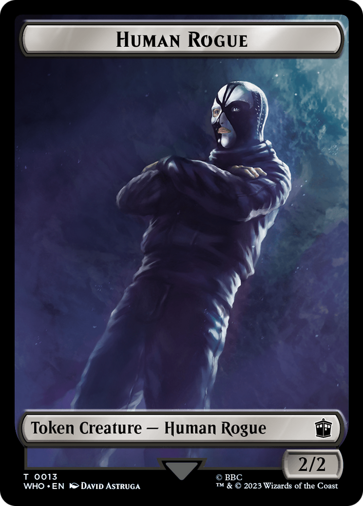 Human Rogue // Beast Double-Sided Token [Doctor Who Tokens] | Game Grid - Logan
