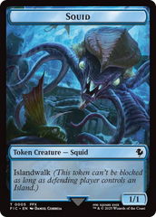 Spirit // Squid Double-Sided Token [FINAL FANTASY Commander Tokens] | Game Grid - Logan