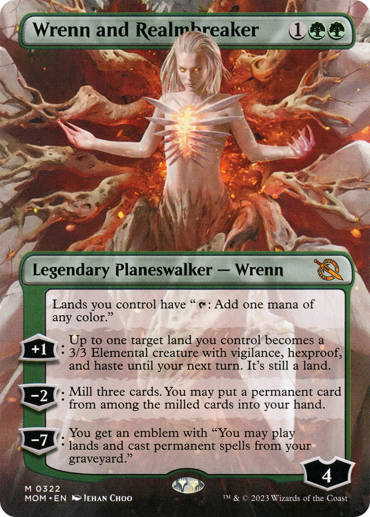 Wrenn and Realmbreaker (Borderless Alternate Art) [March of the Machine] | Game Grid - Logan