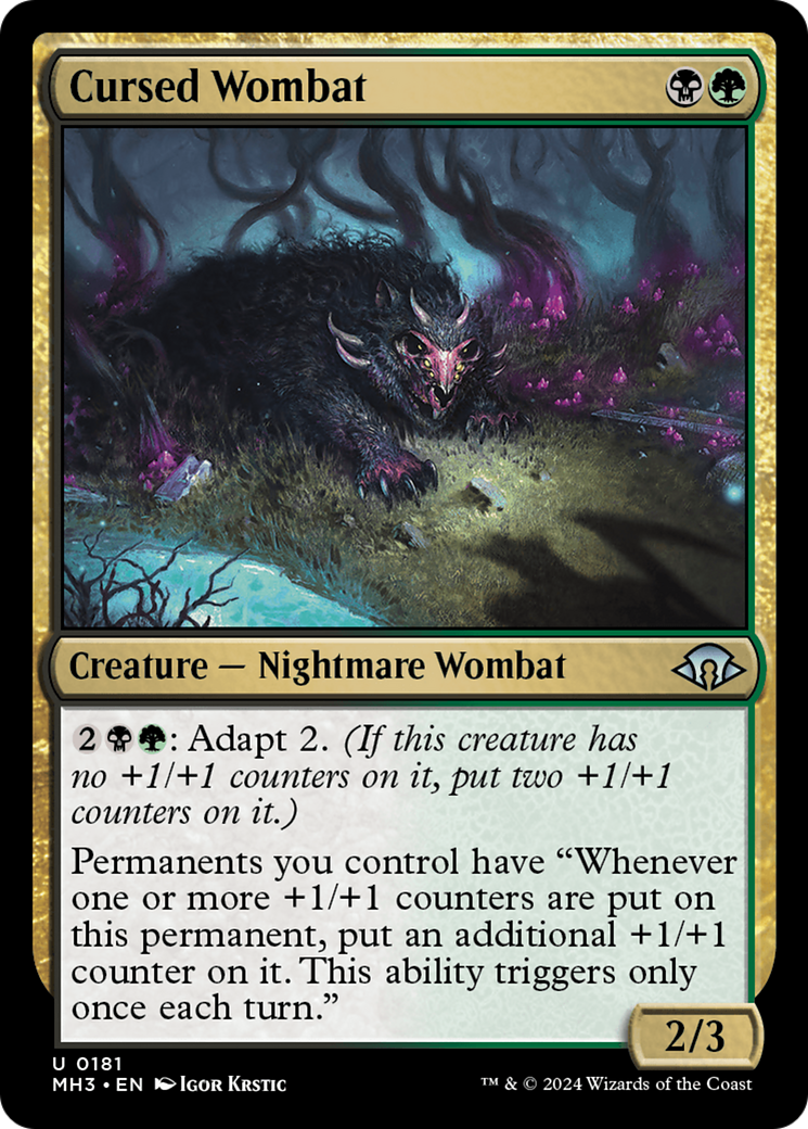 Cursed Wombat [Modern Horizons 3] | Game Grid - Logan