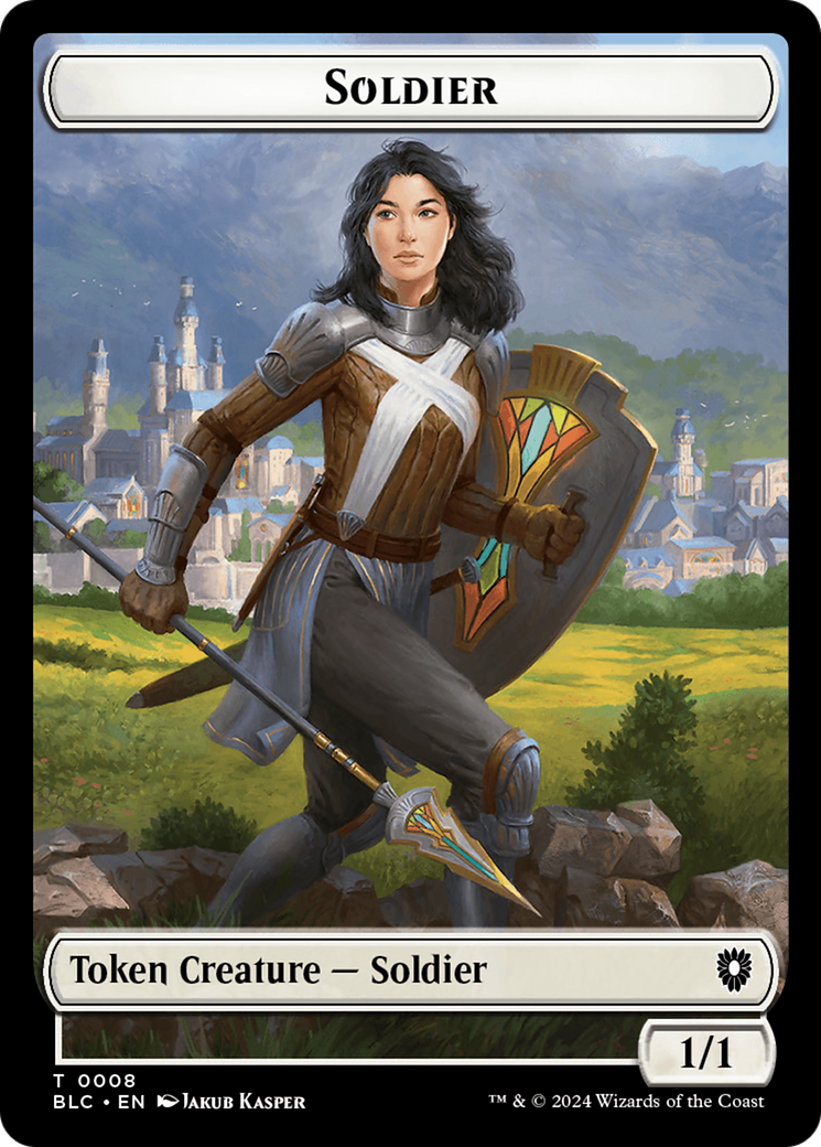 Human // Soldier Double-Sided Token [Bloomburrow Commander Tokens] | Game Grid - Logan