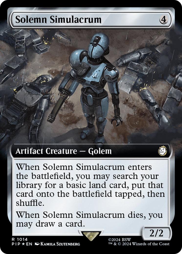 Solemn Simulacrum (Extended Art) (Surge Foil) [Fallout] | Game Grid - Logan