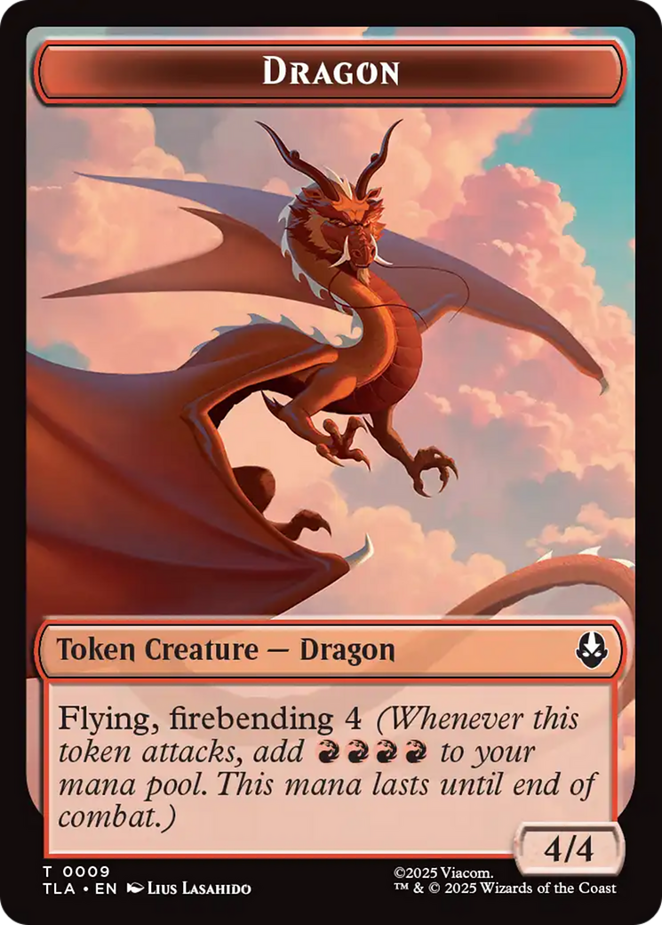 Dragon // Food (0019) Double-Sided Token [Avatar: The Last Airbender Tokens] | Game Grid - Logan