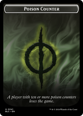 Rabbit // Poison Counter Double-Sided Token [Bloomburrow Commander Tokens] | Game Grid - Logan