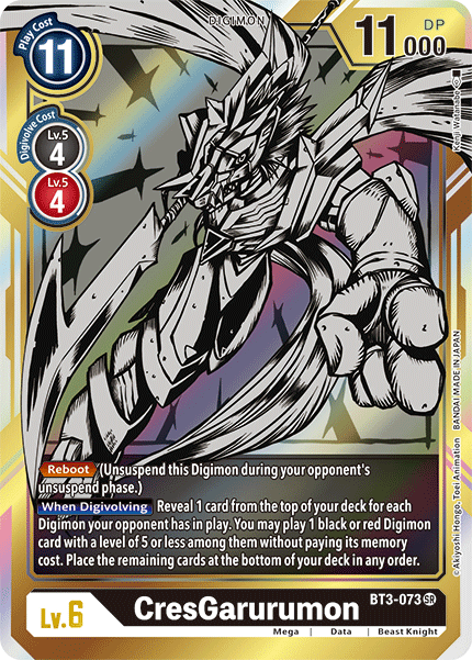 CresGarurumon [BT3-073] (Alternate Art) [Release Special Booster Ver.1.5] | Game Grid - Logan