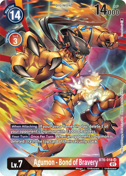 Agumon - Bond of Bravery [BT6-018] (Alternate Art) [Double Diamond] | Game Grid - Logan