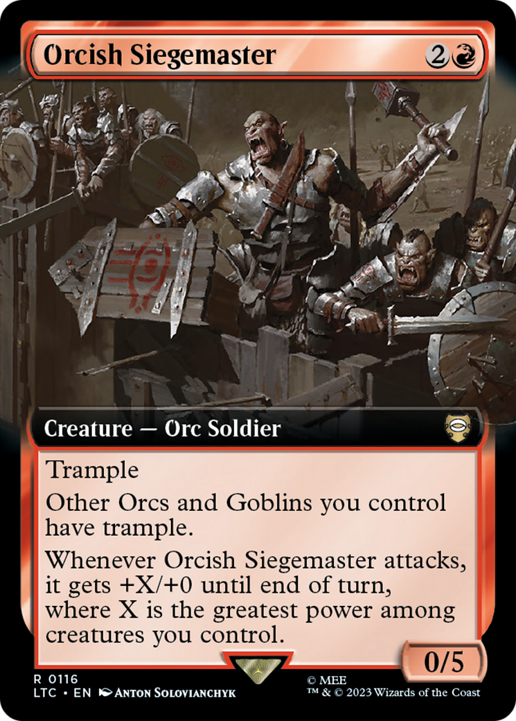 Orcish Siegemaster (Extended Art) [The Lord of the Rings: Tales of Middle-Earth Commander] | Game Grid - Logan