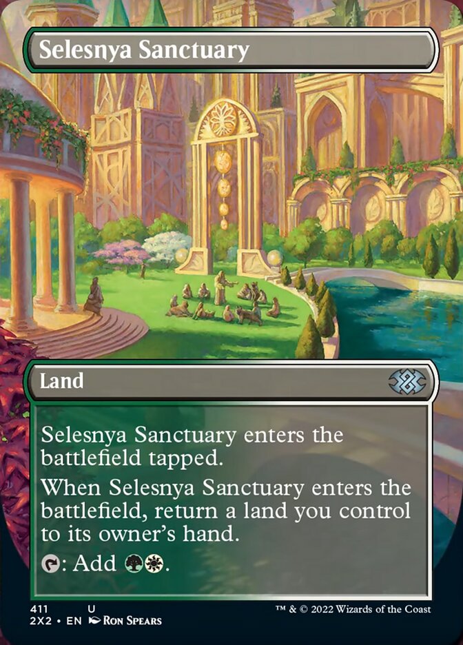 Selesnya Sanctuary (Borderless Alternate Art) [Double Masters 2022] | Game Grid - Logan