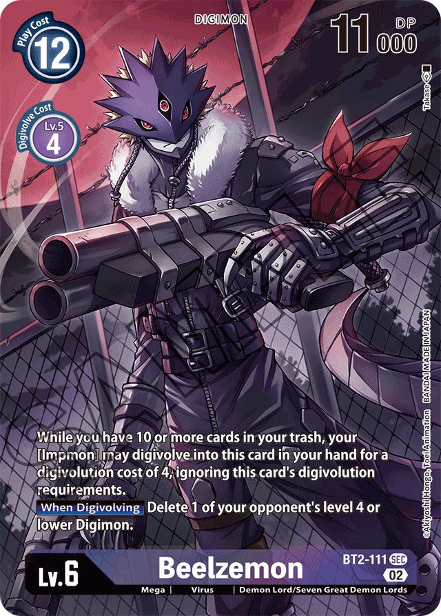 Beelzemon [BT2-111] (Alternate Art) [Starter Deck: Beelzemon Advanced Deck Set] | Game Grid - Logan