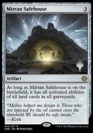 Mirran Safehouse (Promo Pack) [Phyrexia: All Will Be One Promos] | Game Grid - Logan