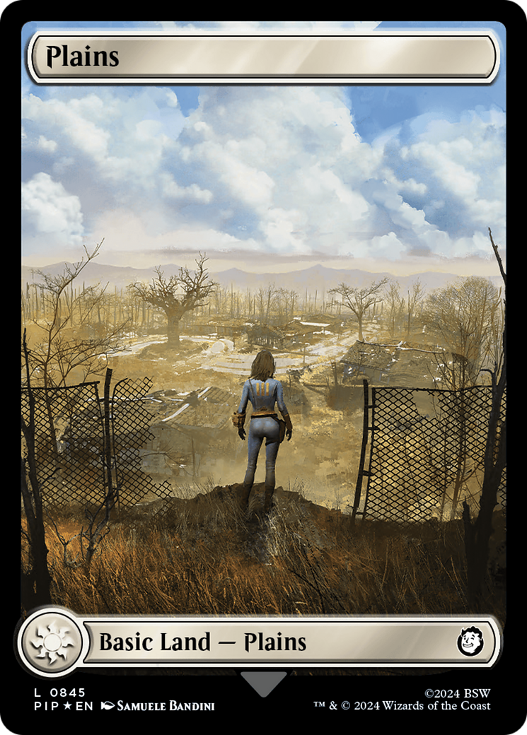 Plains (0845) (Surge Foil) [Fallout] | Game Grid - Logan