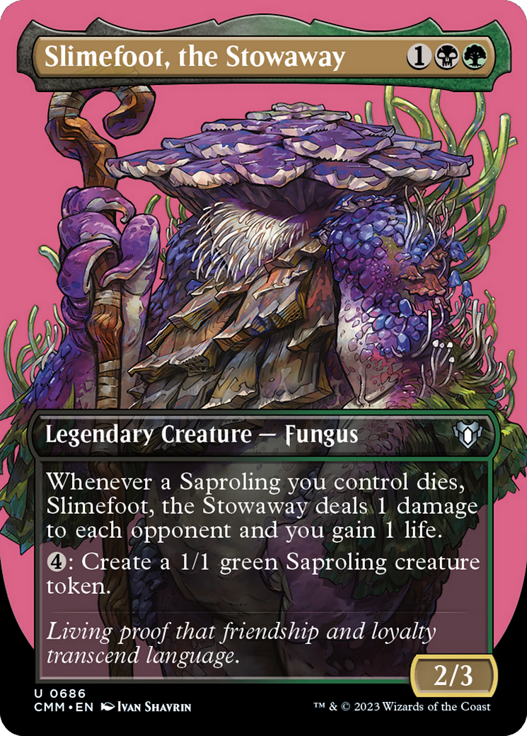 Slimefoot, the Stowaway (Borderless Profile) [Commander Masters] | Game Grid - Logan